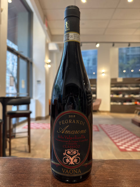 Vaona Amarone Della Valpolicella Classico Pegrandi 2018